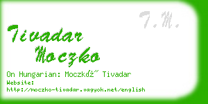 tivadar moczko business card